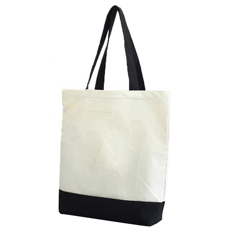 Black-handle-canvas-bag-custom-print-promotional