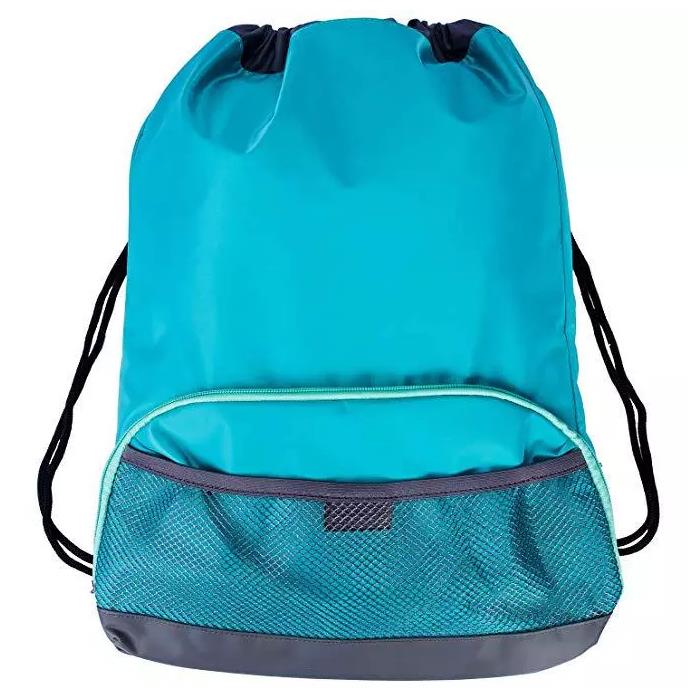 PE Two Layer Backpack Type Plastic Sport Gym Drawstring Bag