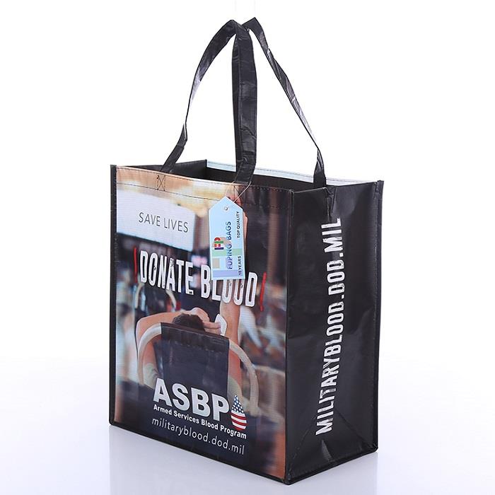 Glossy Laminated Tote Bag, Custom Design and Size Is Welcome