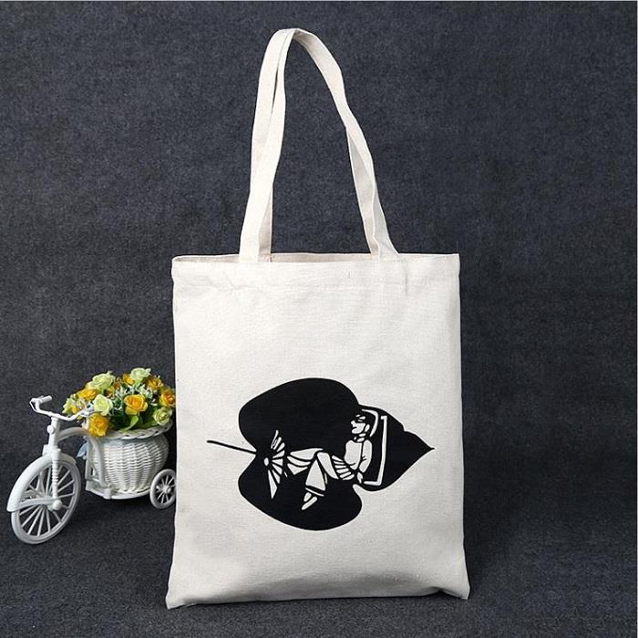 Reusable Lightweight Promotional Wholesale Stylish Canvas Simple Design Shopping Tote Carry Bag
