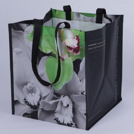 再生购物缝纫无纺布袋杂货袋定制手提包与印刷徽标
