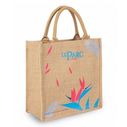 Supermarket Environmental Reusable Plastic Recycled PP Woven Shopping Bags with Double Handles