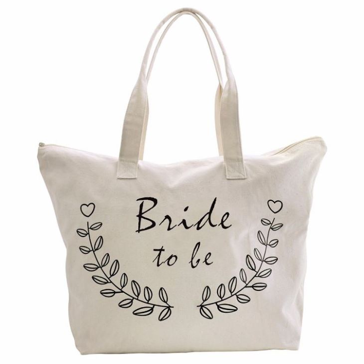 Women's Canvas Cotton Tote with Lace Top Decoration