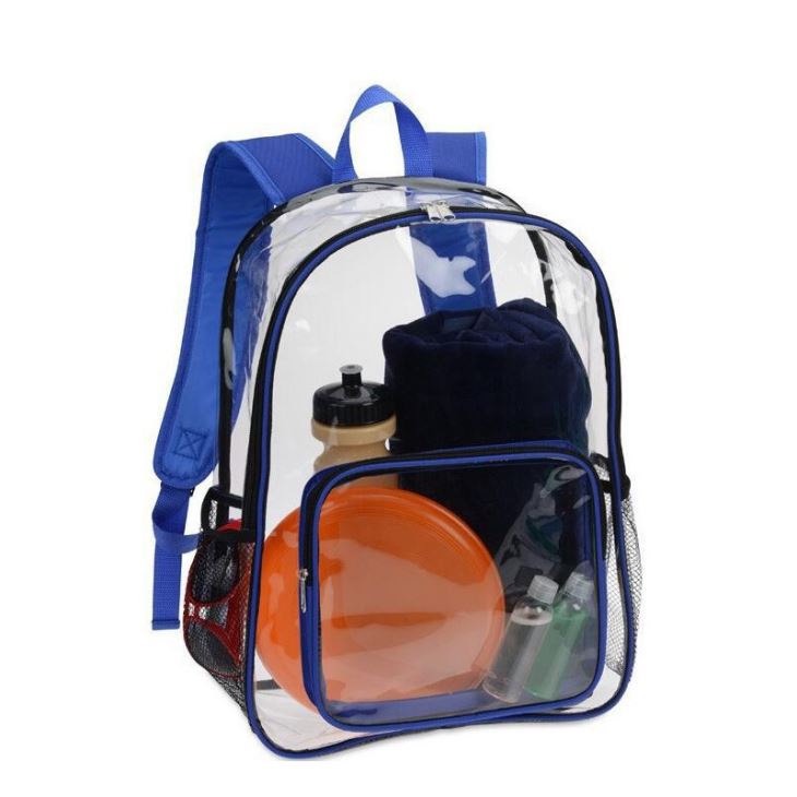 透明的拉绳袋- PVC拉绳背包为学校，体育活动，旅行，健身房，工作