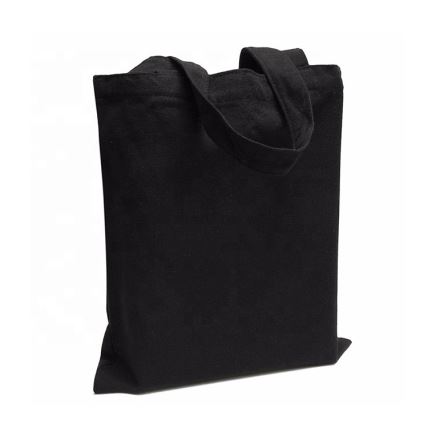 促销定制打印环保回收黑色白色织物加入帆布礼品棉手提袋