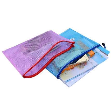 Assorted Colors Clear PVC Dry Erase Pouch Pockets