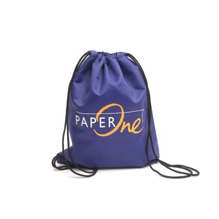 定制的标志促销210d涤纶拉绳袋简单的背包