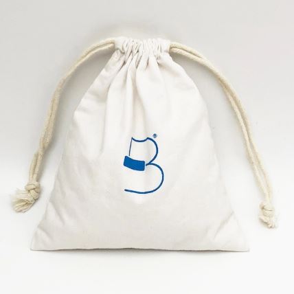 Sinicline小尺寸棉和亚麻定制标志拉绳袋